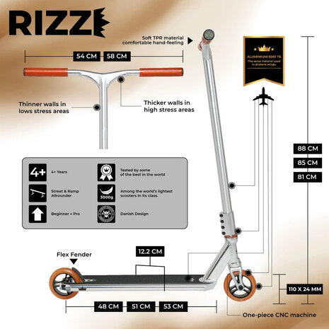NKD Rizz Stunt-Scooter 